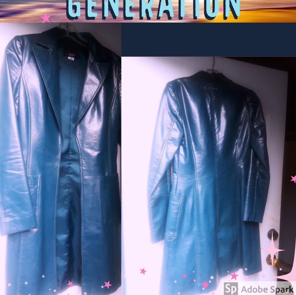 O'2nd Generation Teal LeatherJacket